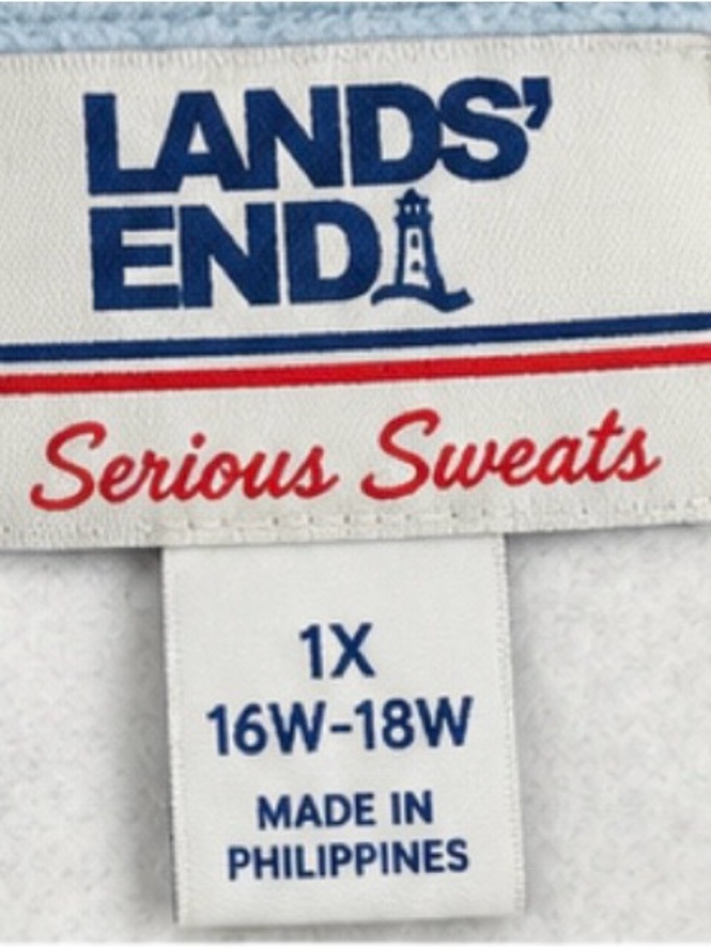 LandsEnd Wms Plus Serious Sweats Sweatshirt Shirt Jacket, Shacket - Picture 5 of 5